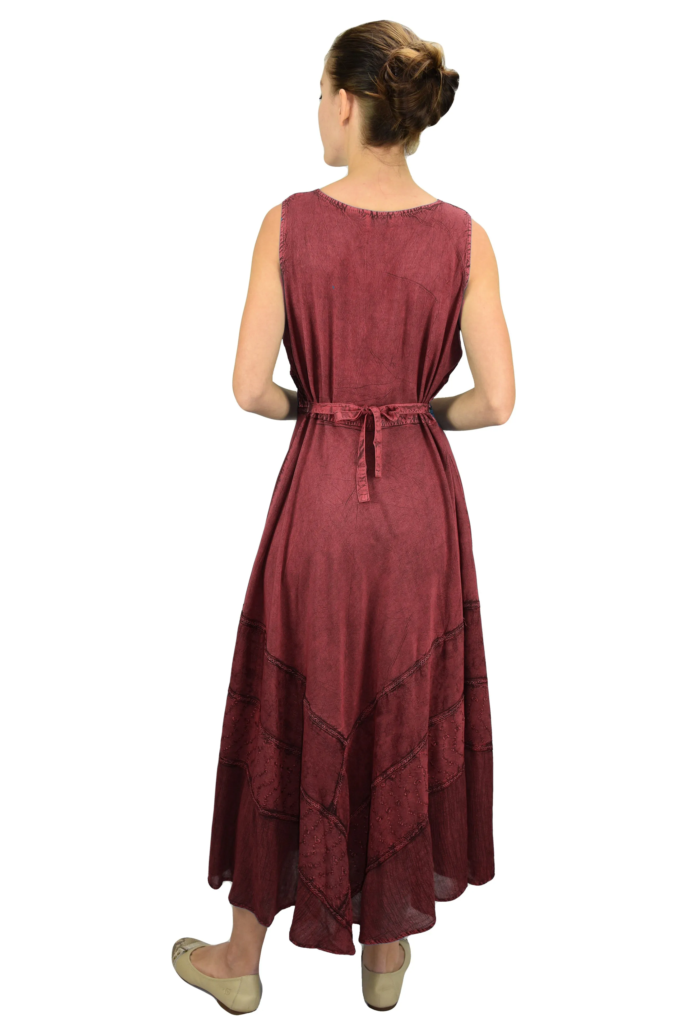 1011 D Romantic Evening Empire Victorian Sleeveless Long Flare Dress