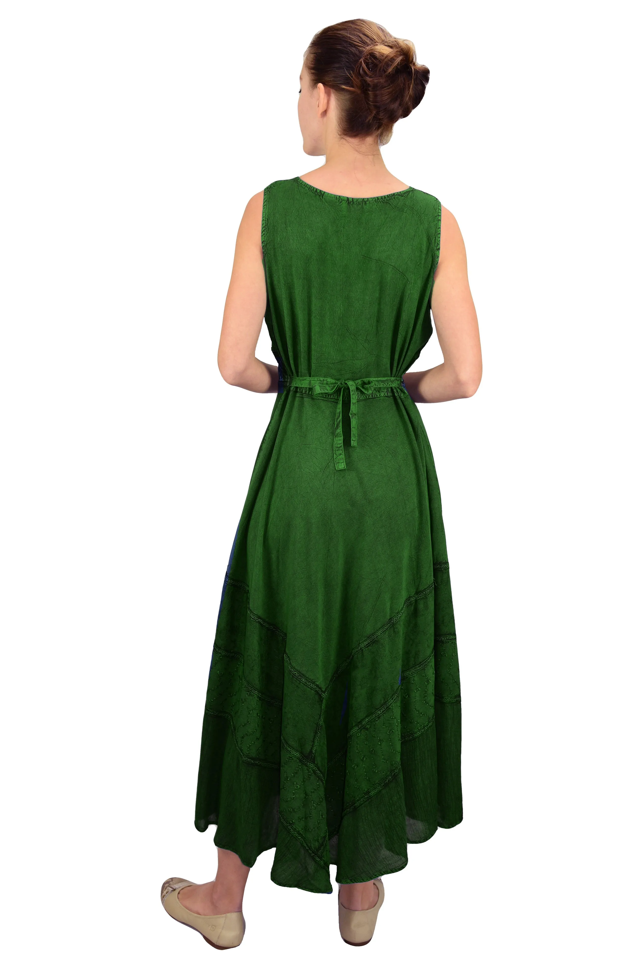 1011 D Romantic Evening Empire Victorian Sleeveless Long Flare Dress