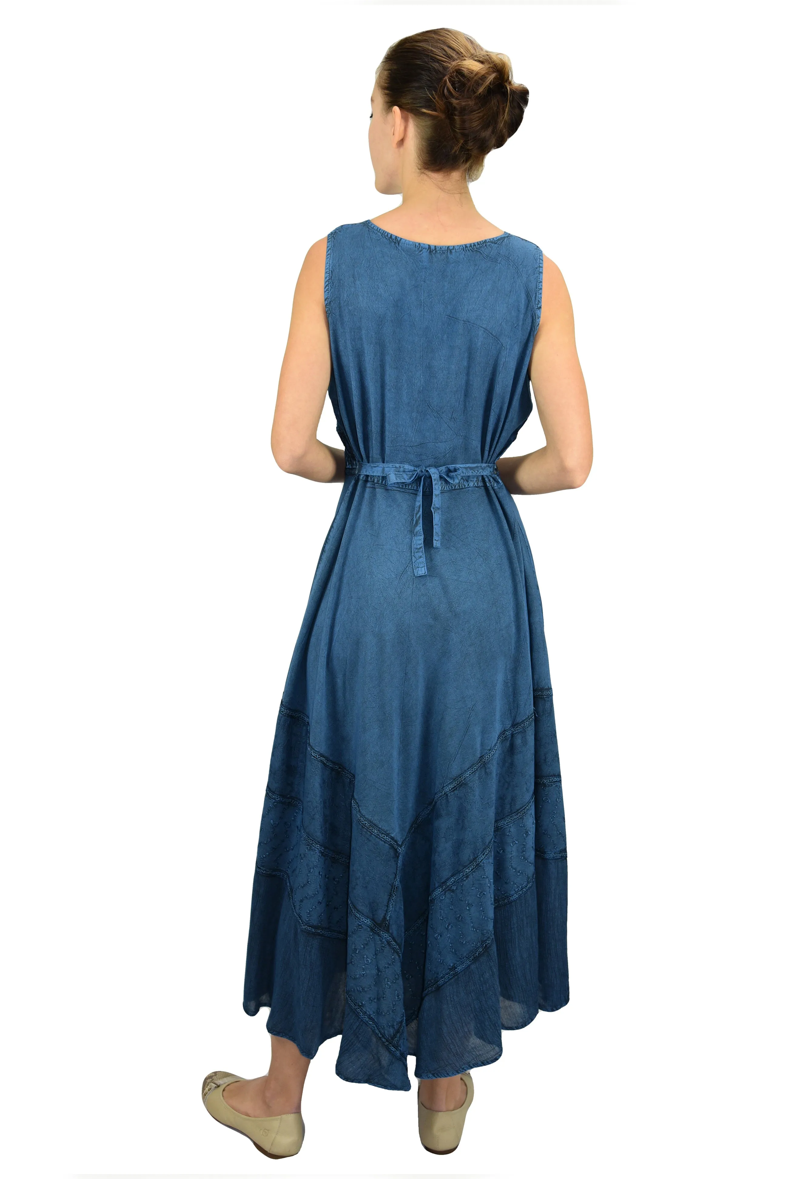 1011 D Romantic Evening Empire Victorian Sleeveless Long Flare Dress