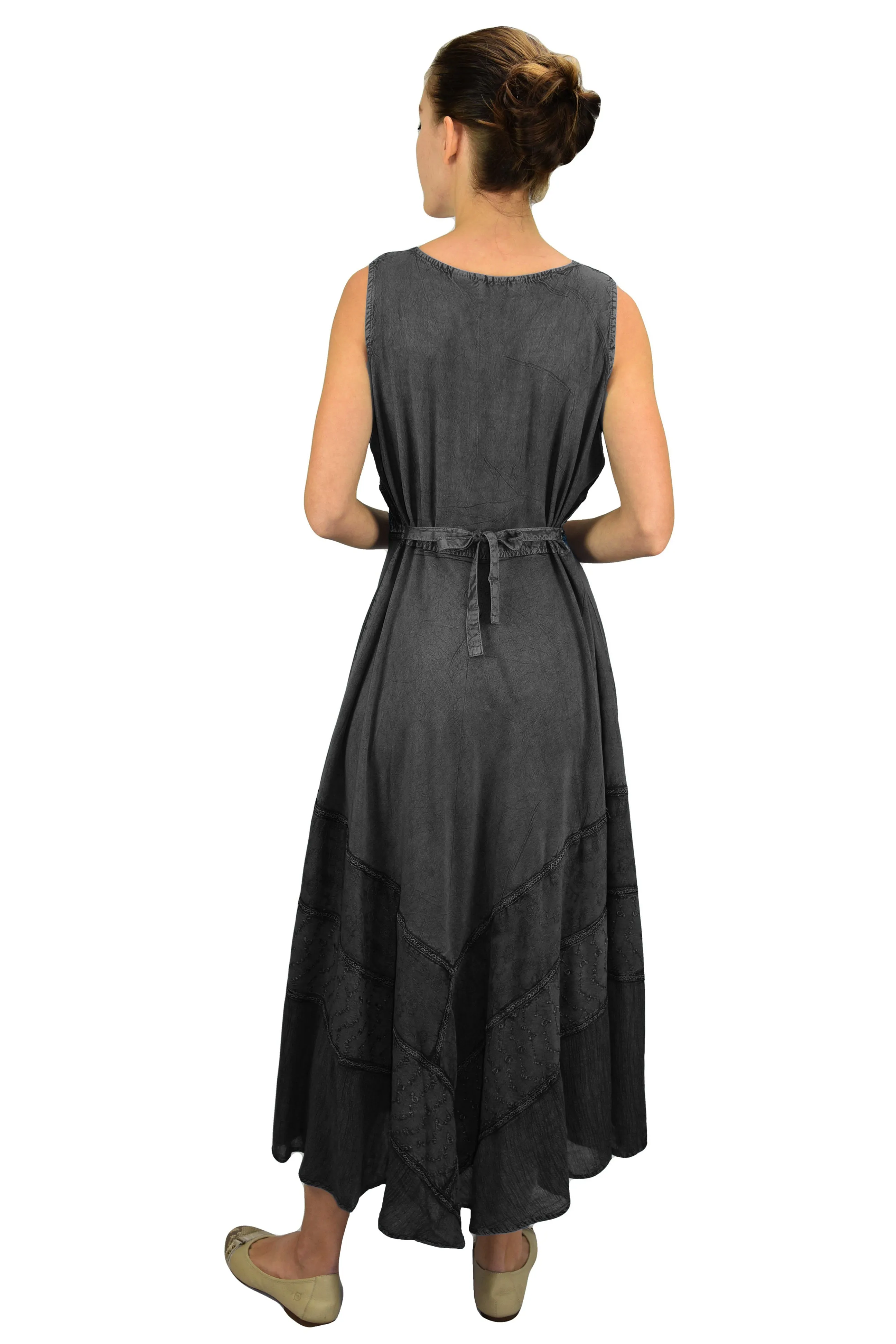 1011 D Romantic Evening Empire Victorian Sleeveless Long Flare Dress