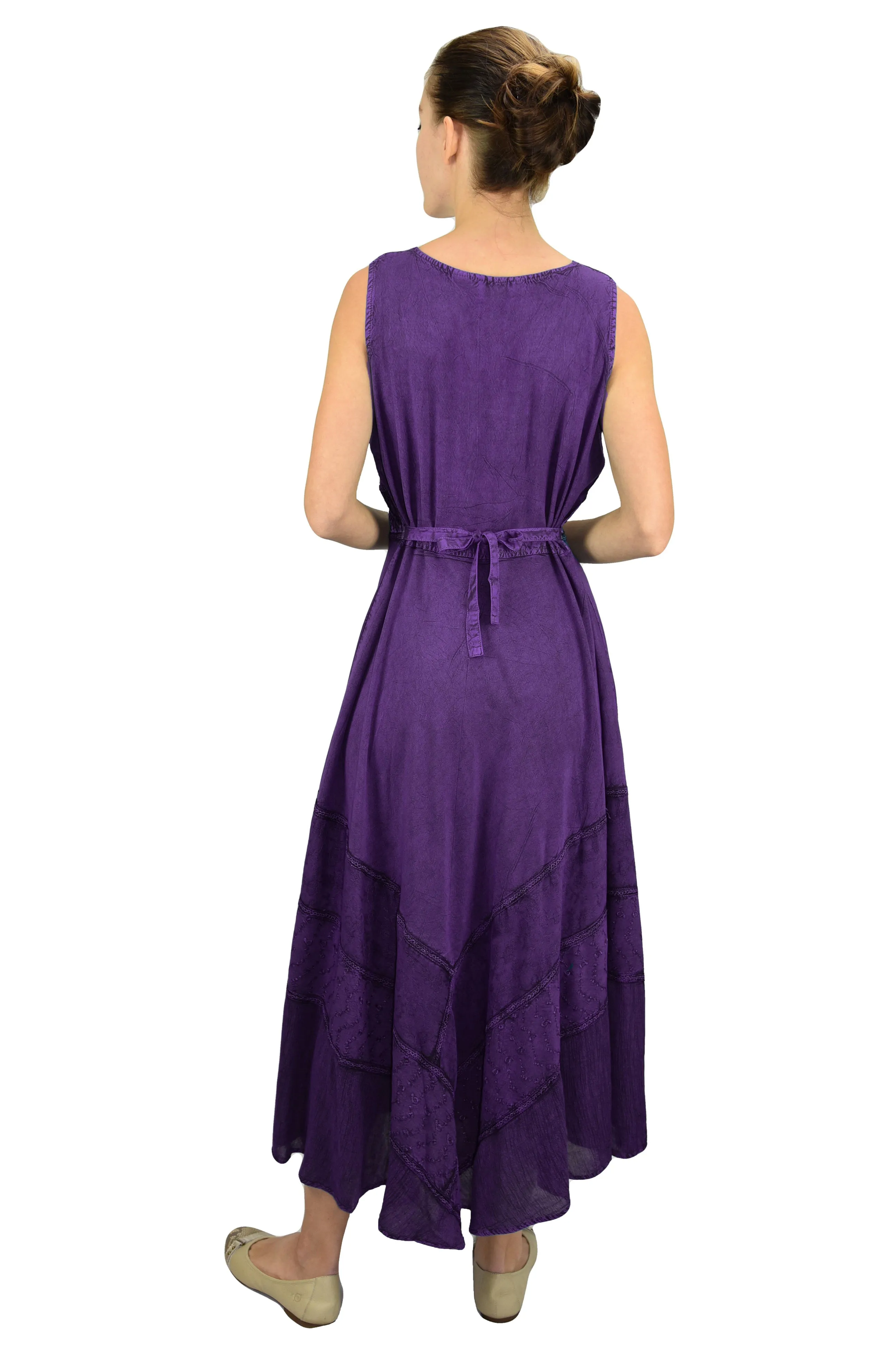 1011 D Romantic Evening Empire Victorian Sleeveless Long Flare Dress