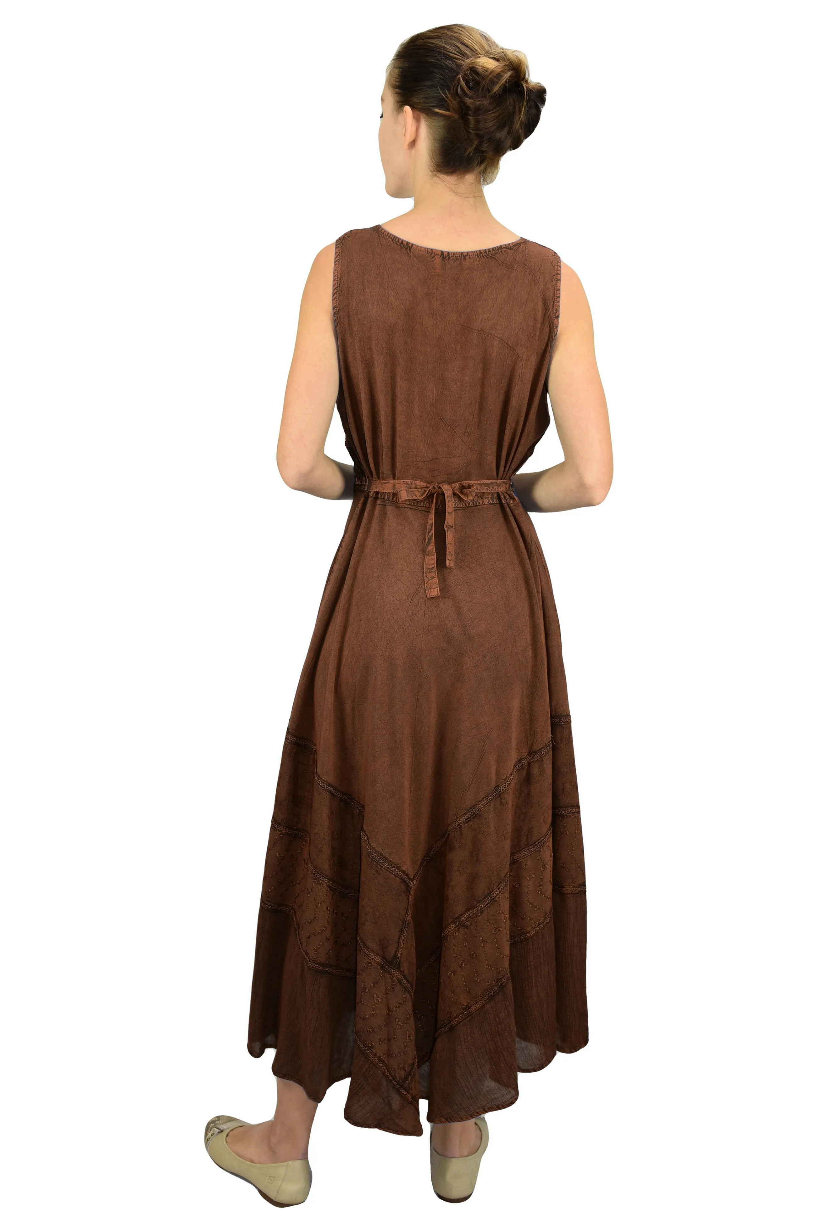 1011 D Romantic Evening Empire Victorian Sleeveless Long Flare Dress