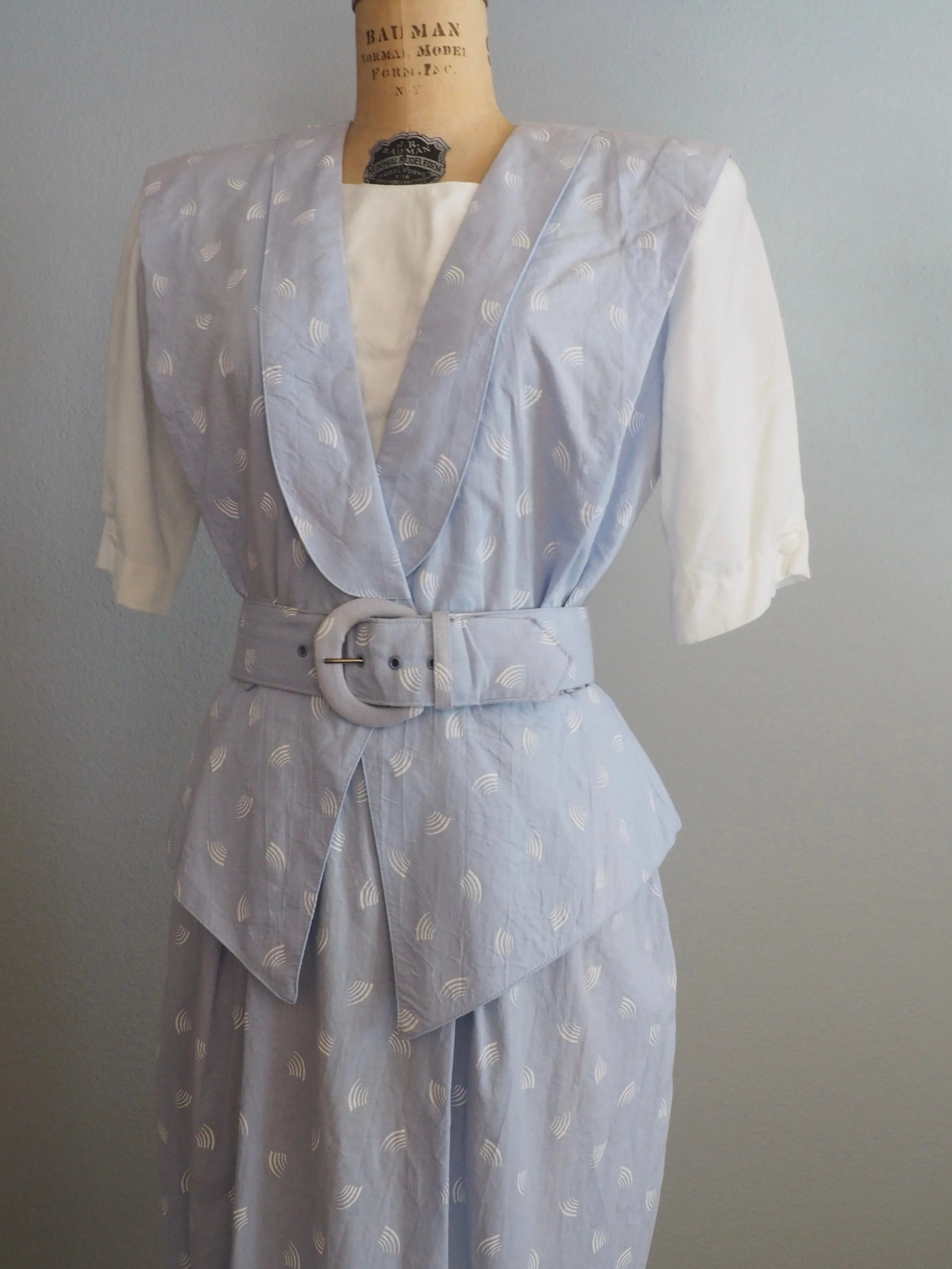 1980’s novelty print dress—M