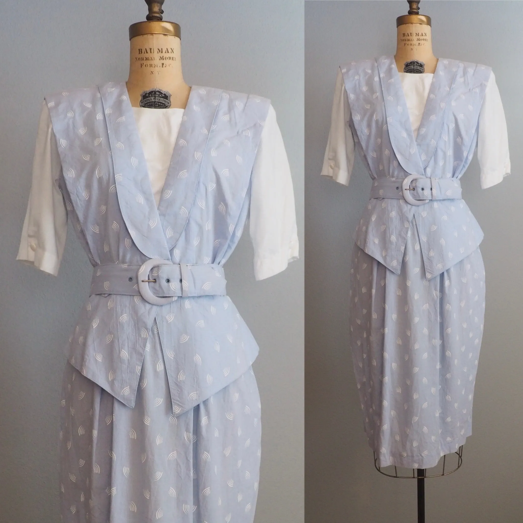 1980’s novelty print dress—M