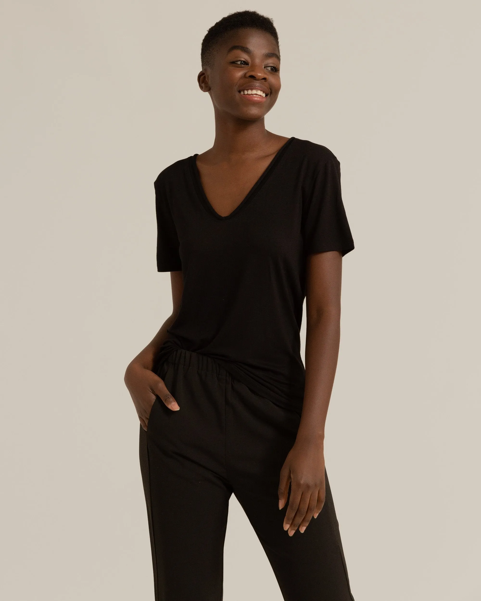 Alani Relaxed V-Neck Tee