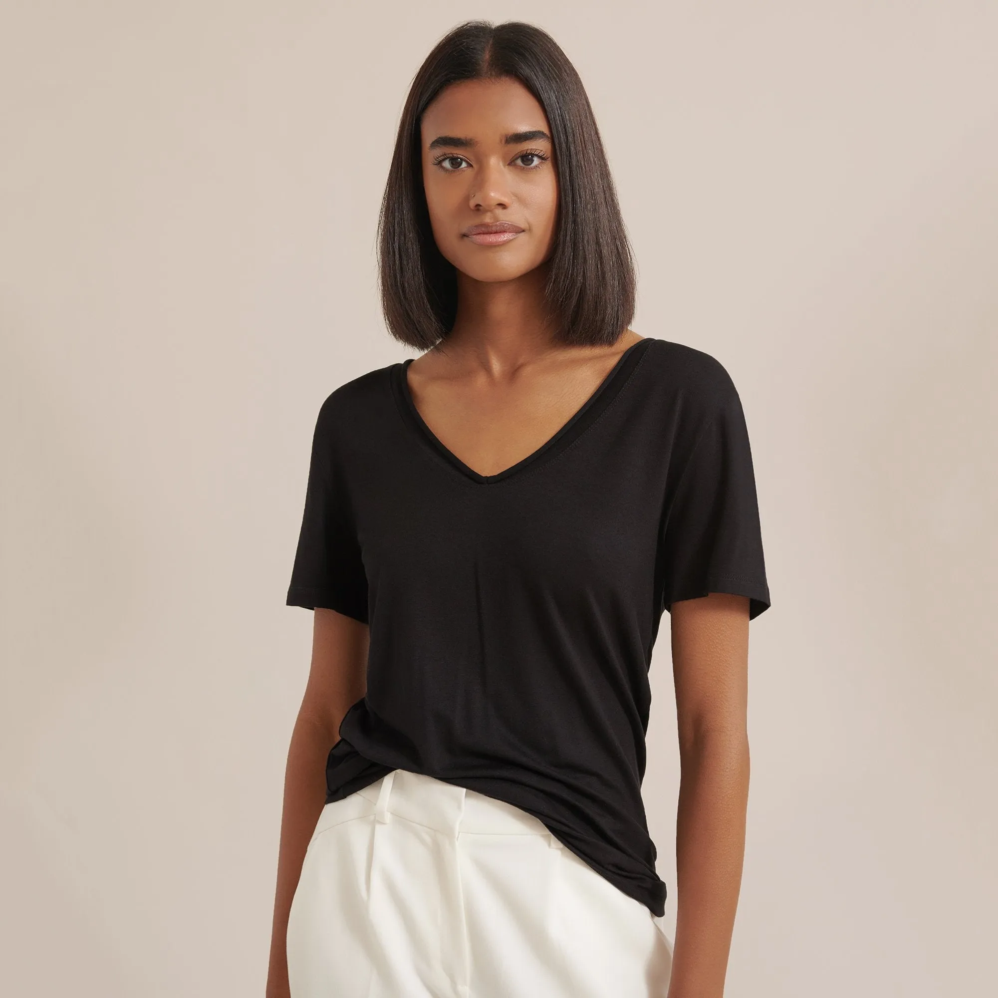 Alani Relaxed V-Neck Tee