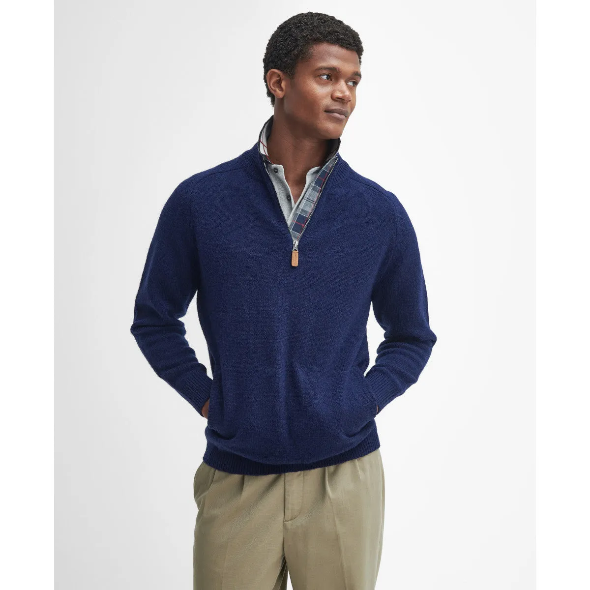 Barbour Talder Half Zip Knit NY91 Navy