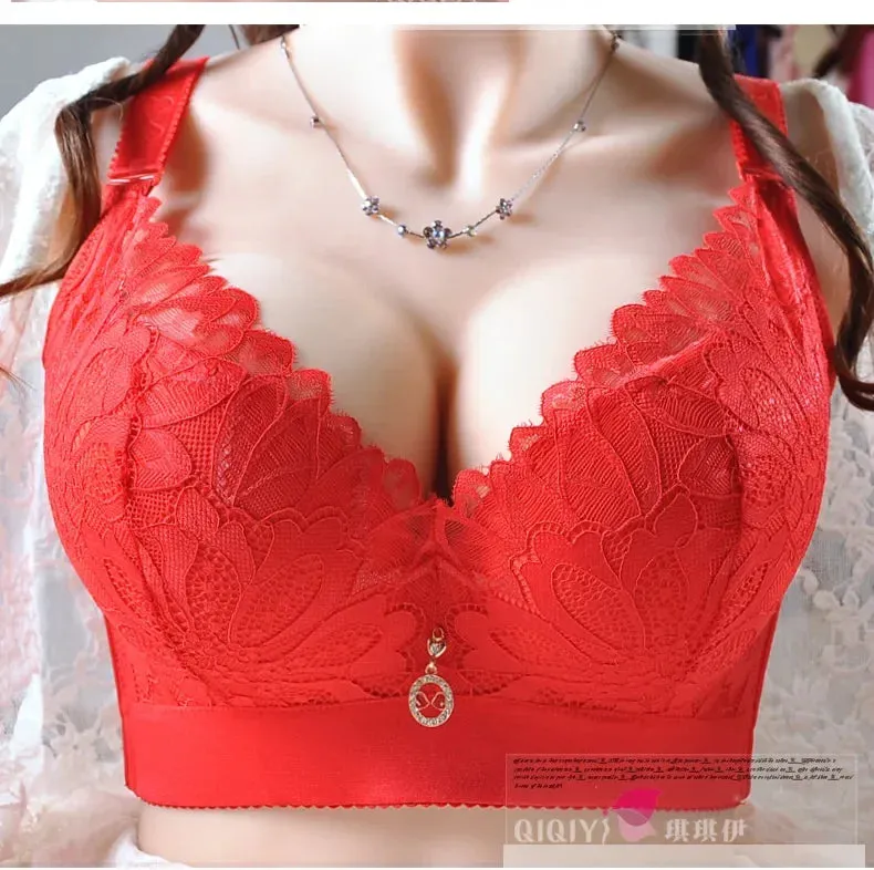 Bra Women Plus Size Lingeire Sexy Lace Underwire Thin Cup Brassiere