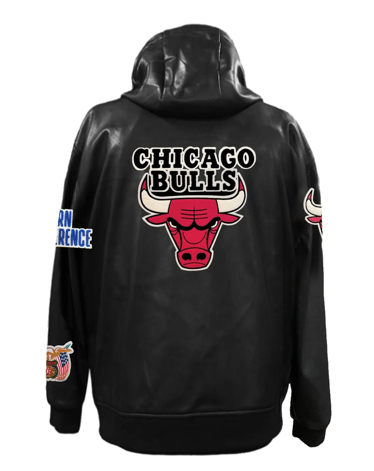 CHICAGO BULLS LIGHTWEIGHT VEGAN ZIP-UP HOODED JACKET