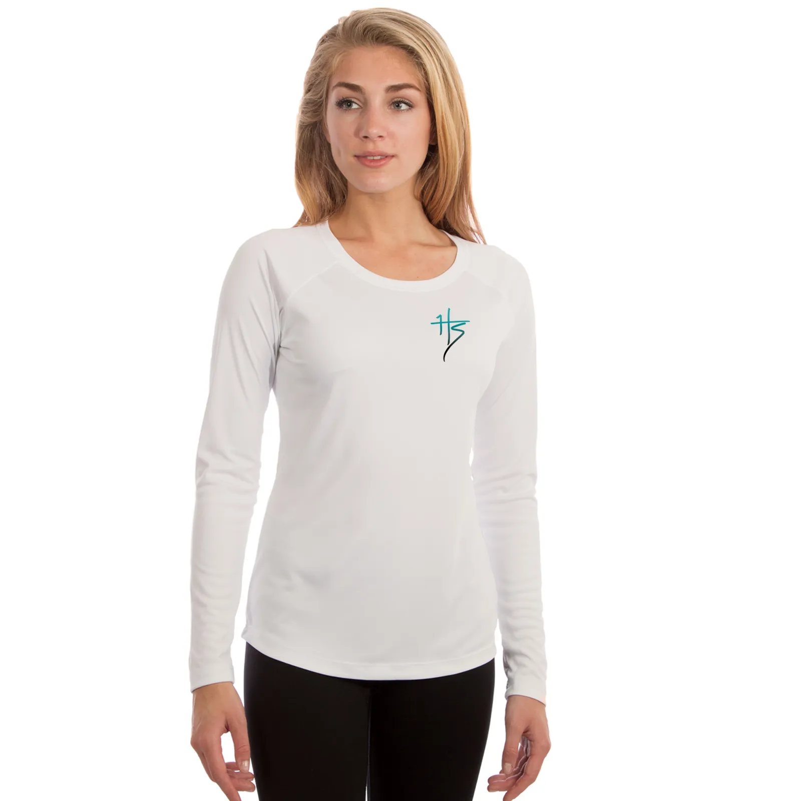 Compass White - Performance Women's Scoop-Neck