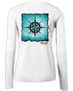 Compass White - Performance Women's Scoop-Neck