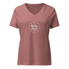 DUO MODERN Boho Chic Women’s Relaxed V-Neck T-Shirt