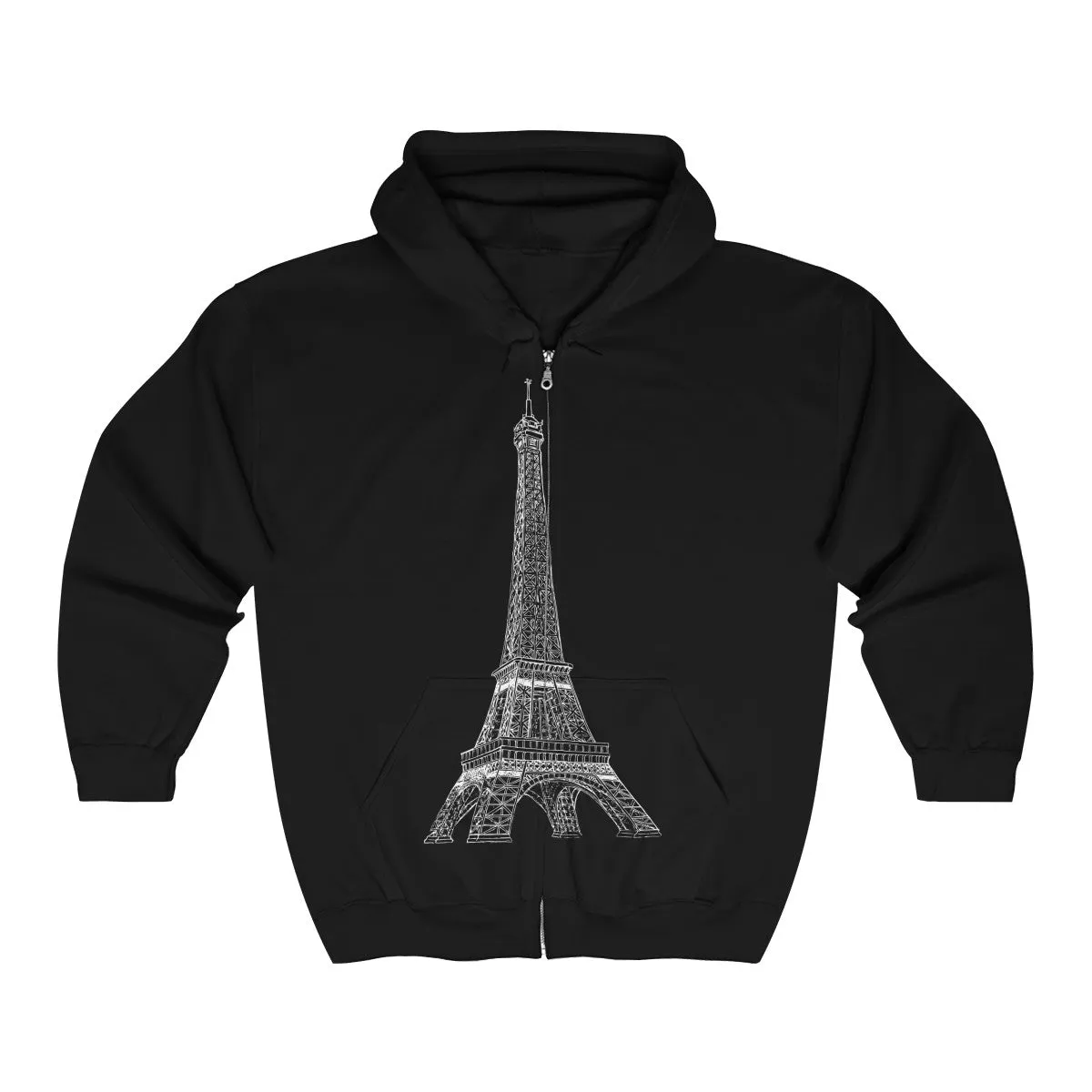 Eiffel Tower - Unisex Heavy Blend™ Full Zip Hooded Sweatshirt