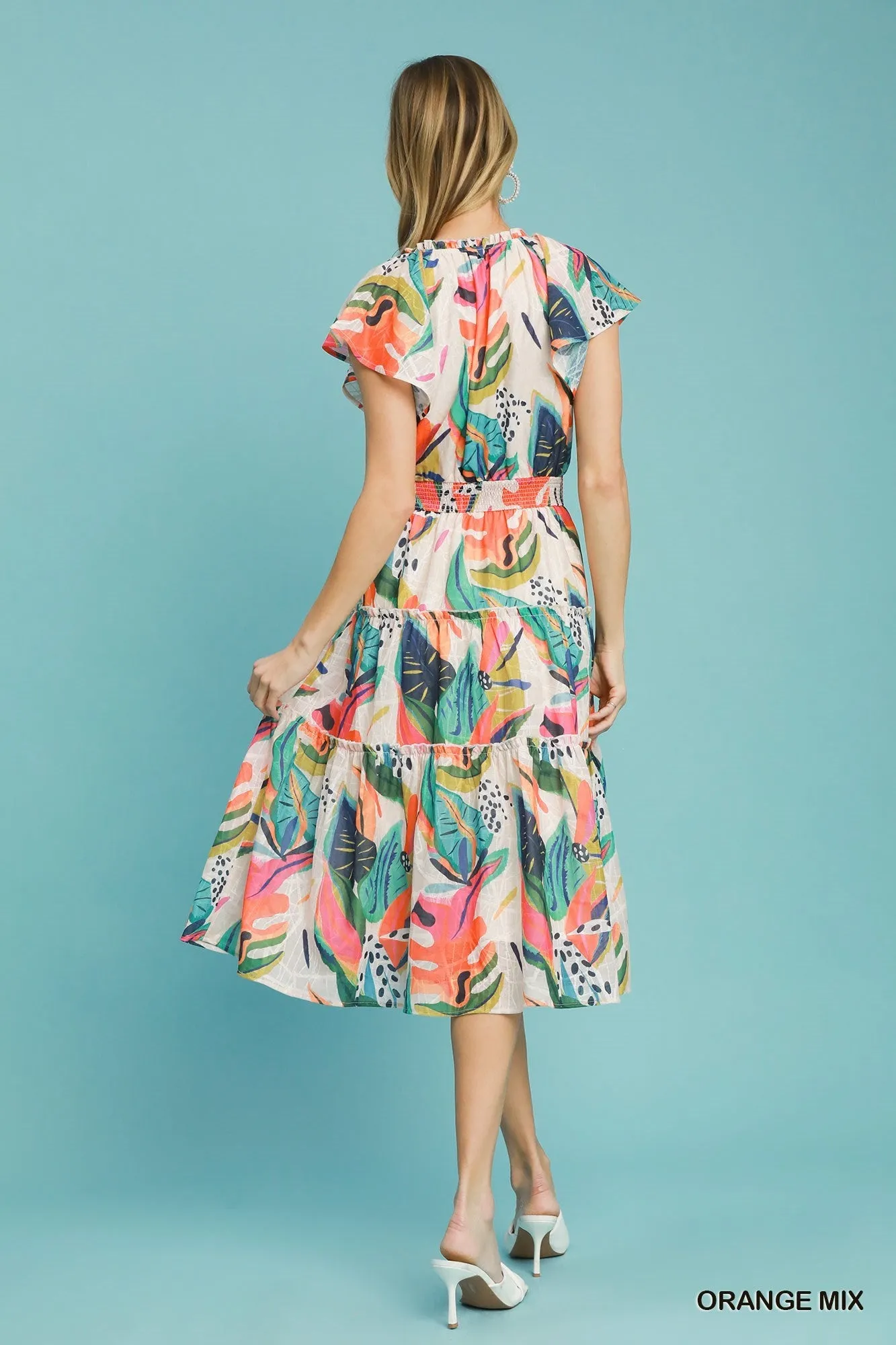 Flora Tiered Midi Dress