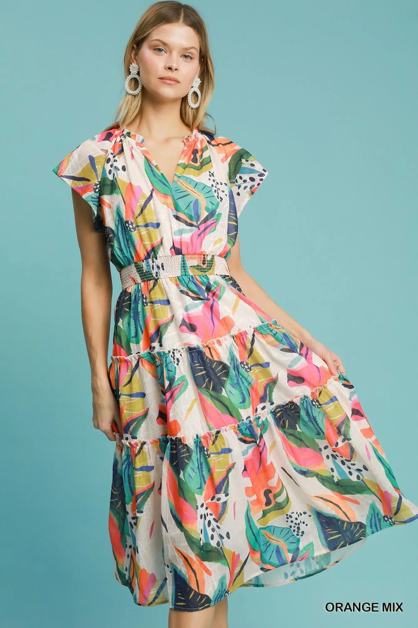 Flora Tiered Midi Dress