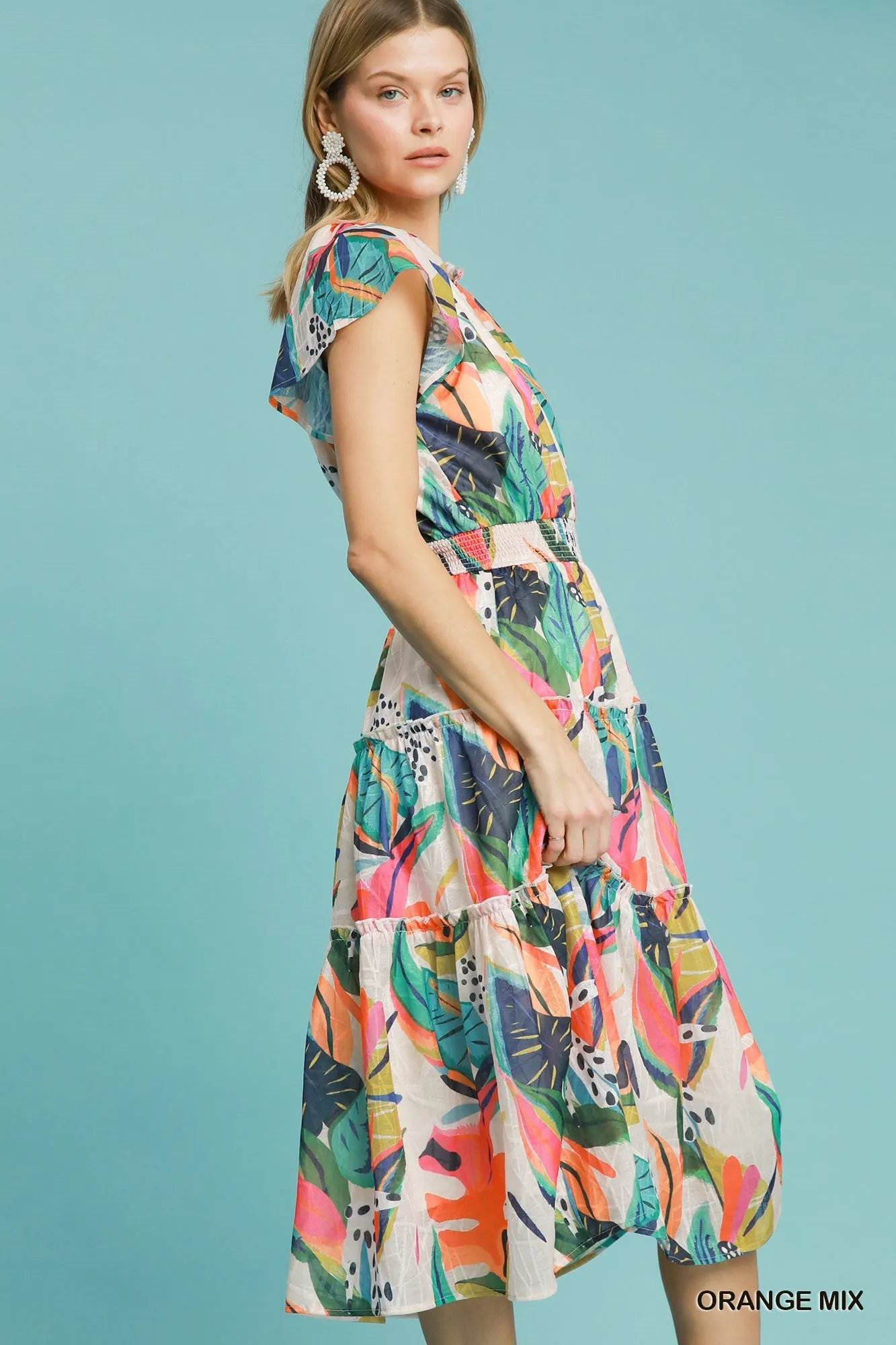 Flora Tiered Midi Dress