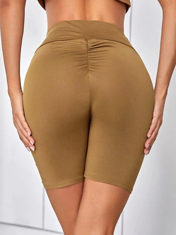 High-Rise Scrunch Butt Biker Shorts