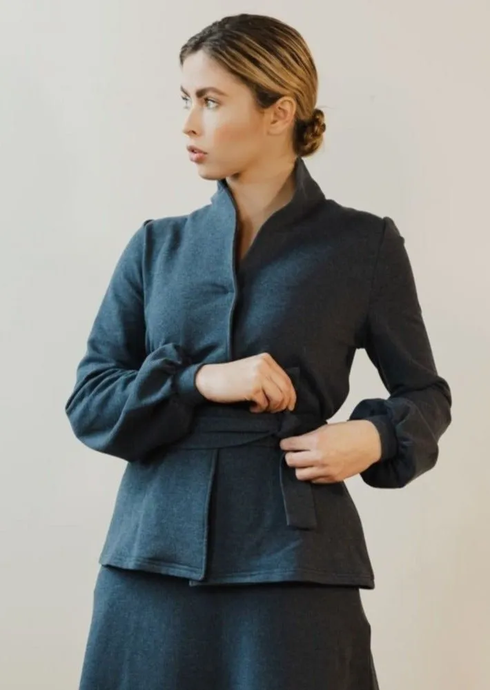 Jackie Tencel Organic Cotton Button-Down in Heather Lake