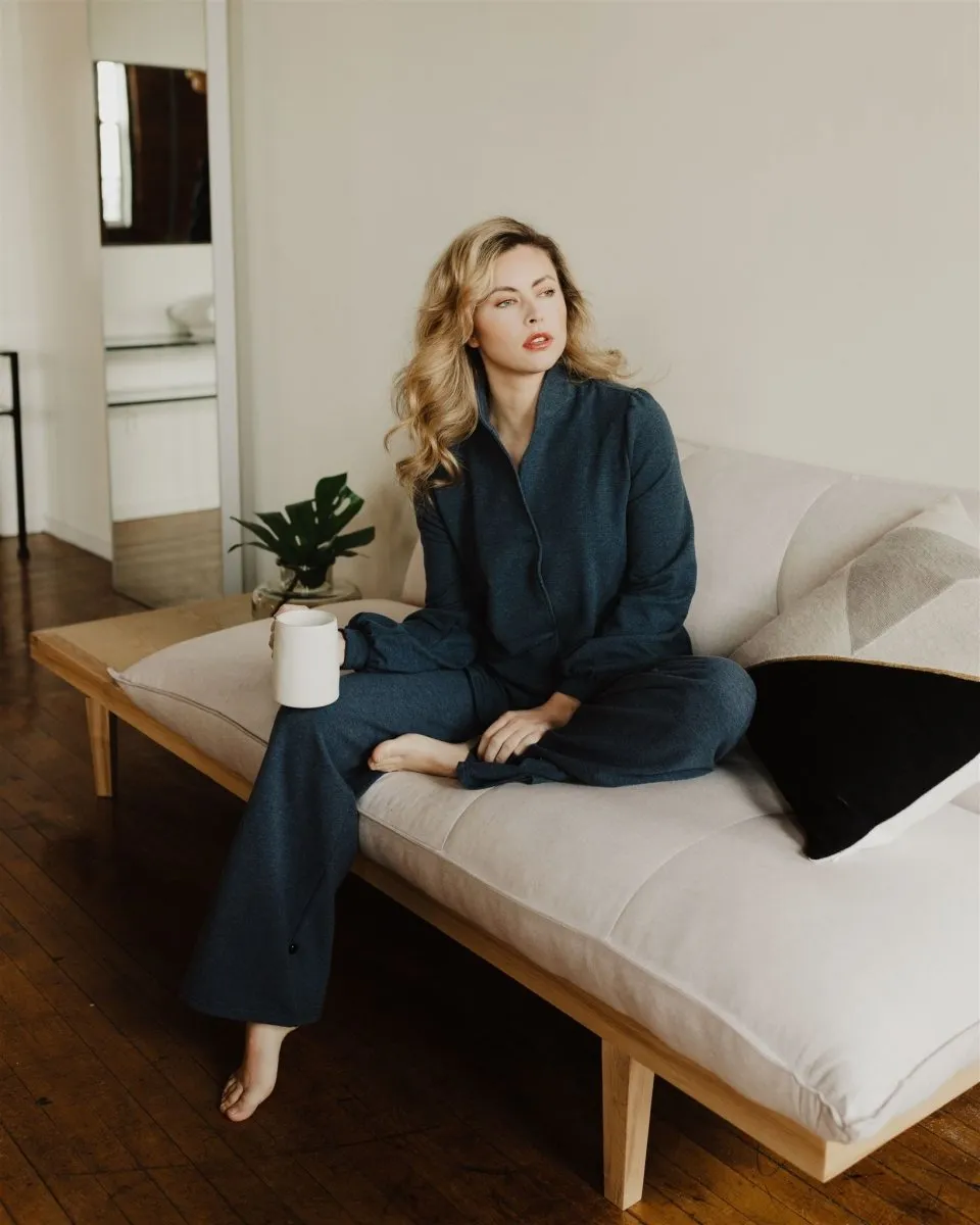 Jackie Tencel Organic Cotton Button-Down in Heather Lake