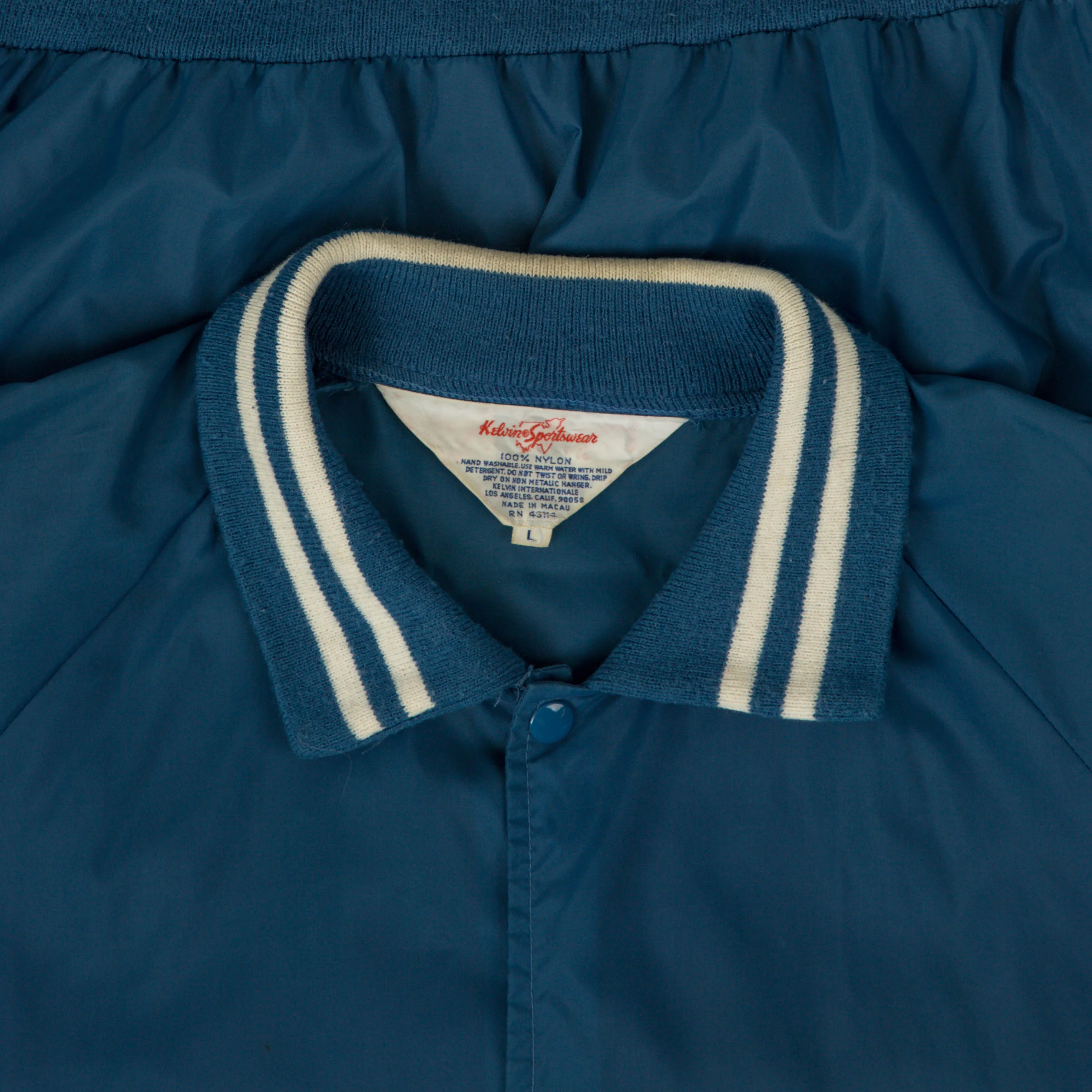 MEN'S VINTAGE 1990S ALASKA NYLON VARSITY BOMBER JACKET - LARGE