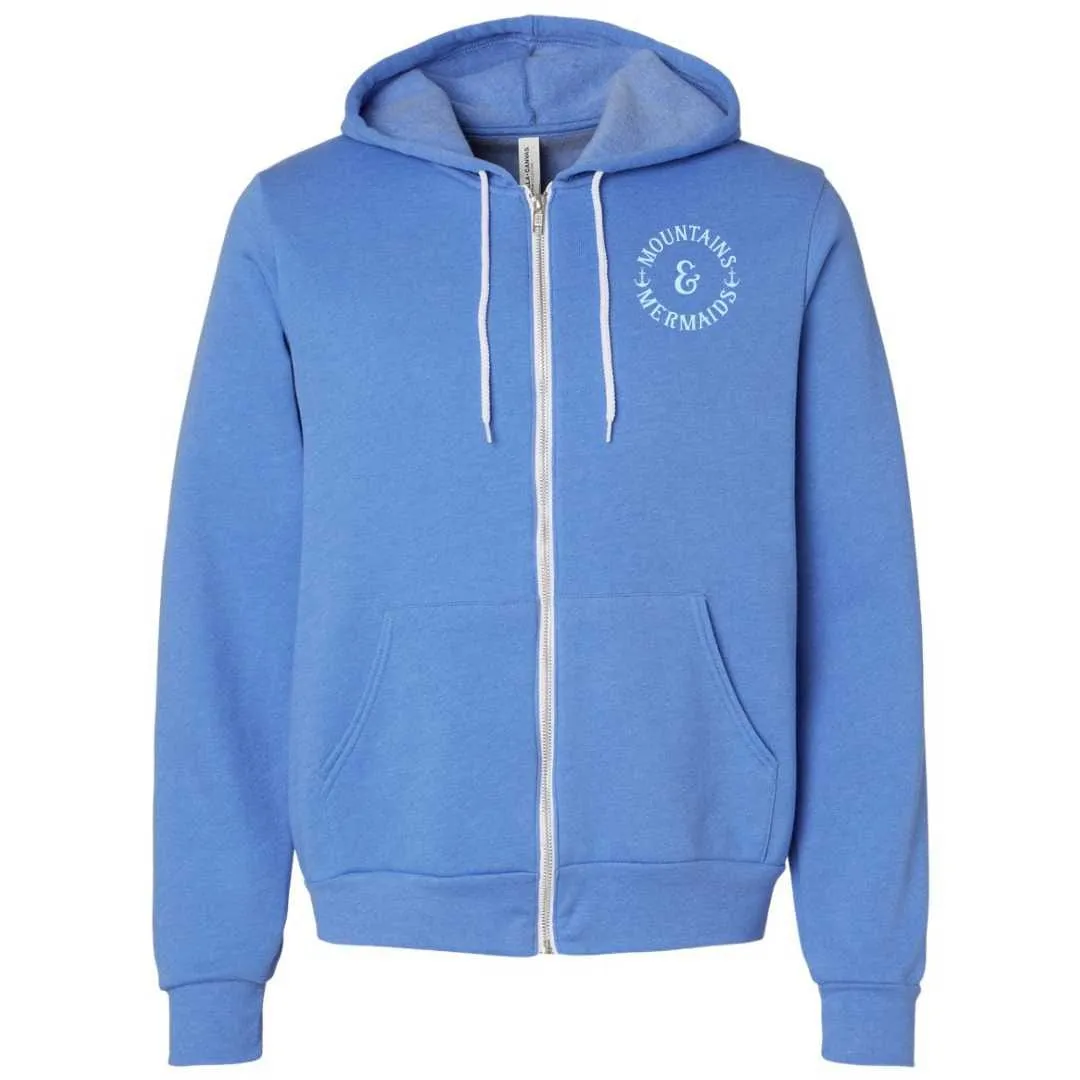 Mermaid’s Brew Fleece Zip Hoodie (Columbia Blue)