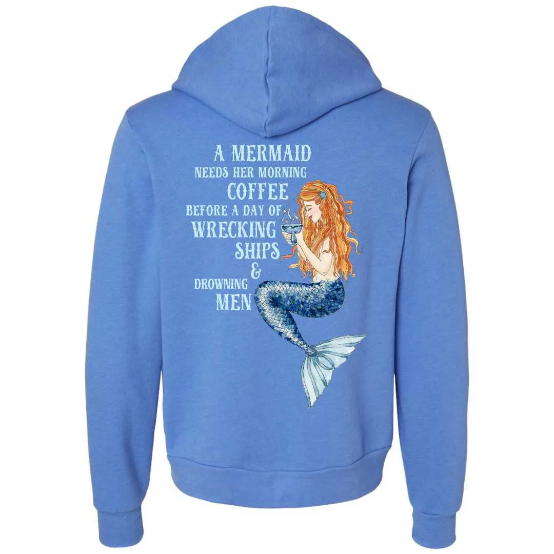 Mermaid’s Brew Fleece Zip Hoodie (Columbia Blue)