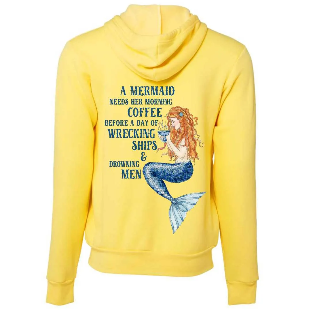 Mermaid’s Brew Fleece Zip Hoodie (Yellow)