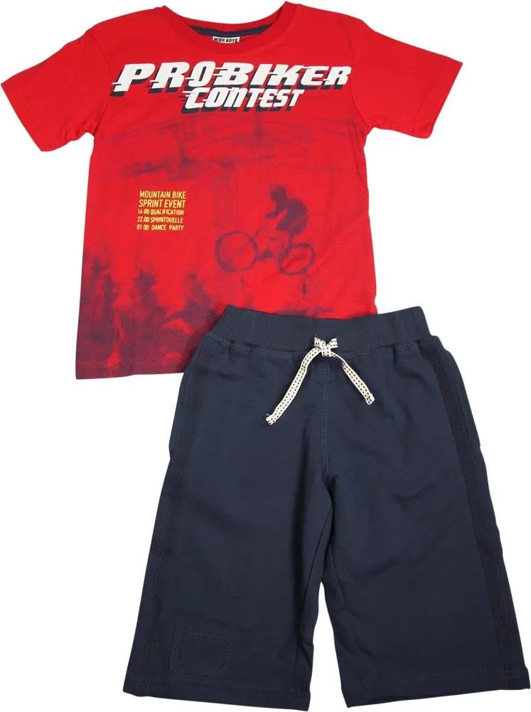 Mish Mish Boys Sizes 5-7 Cotton Short Sleeve Tank Tee Shirts Short Sets