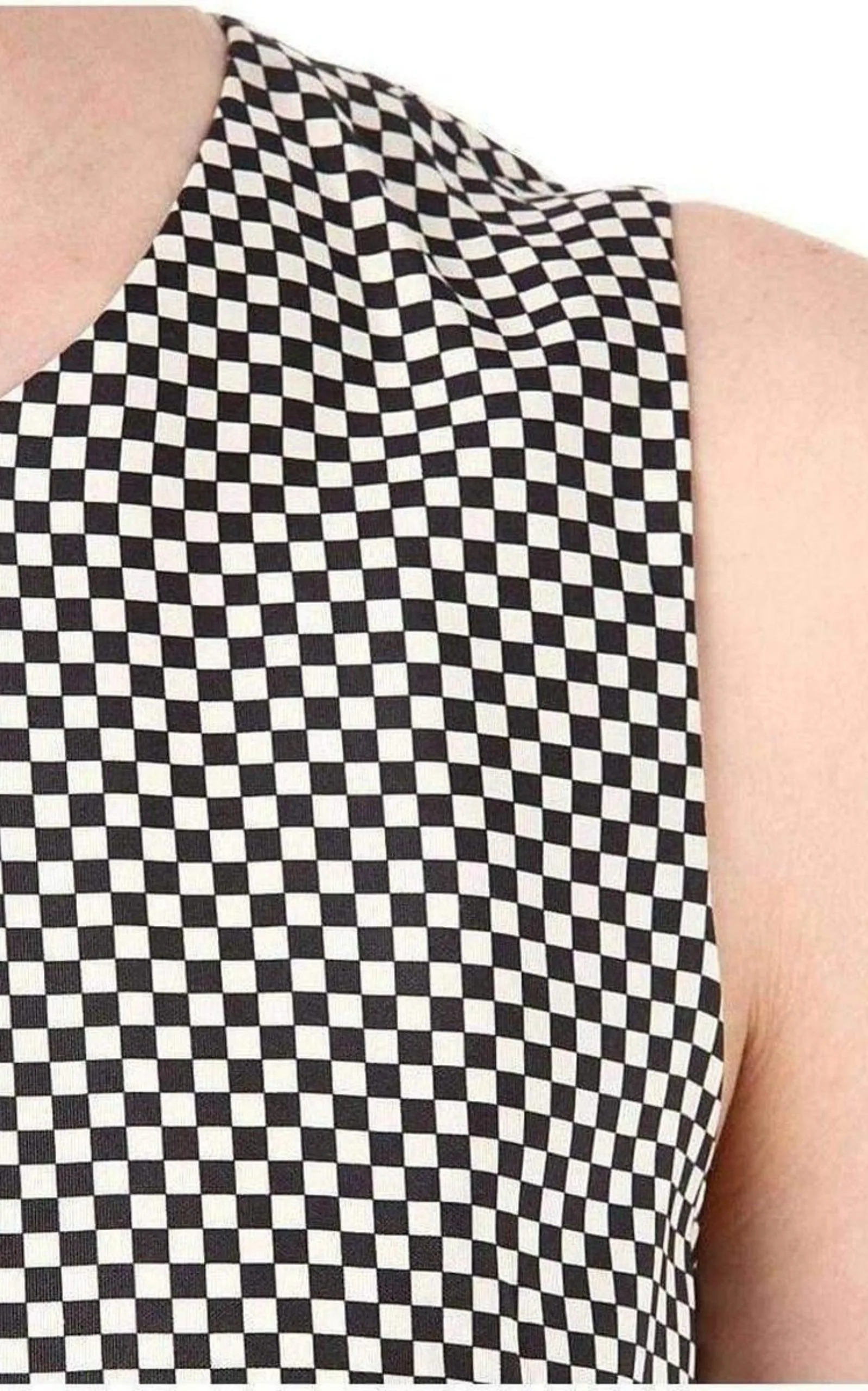 Monochrome Silk Peplum Waist Dress