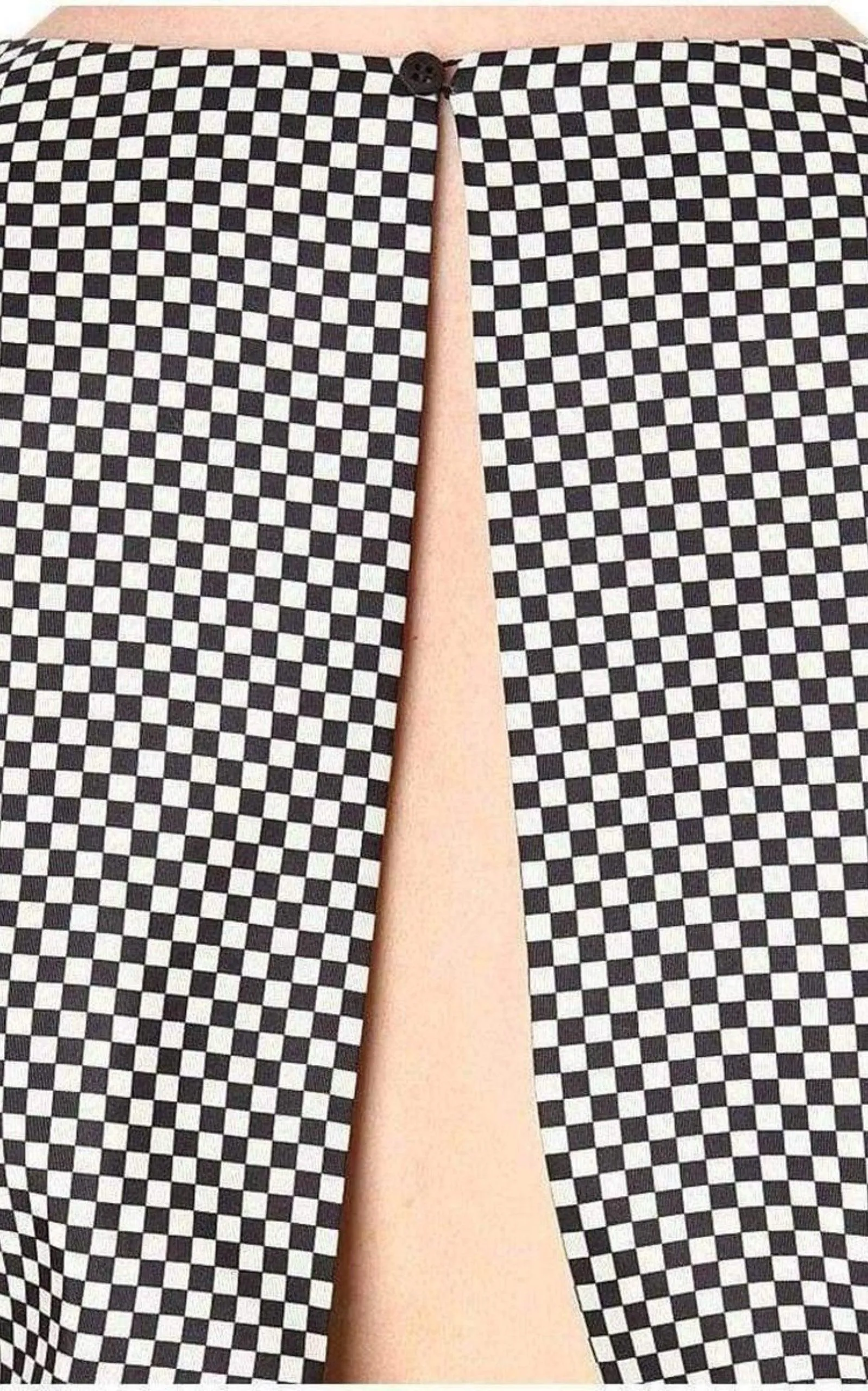 Monochrome Silk Peplum Waist Dress
