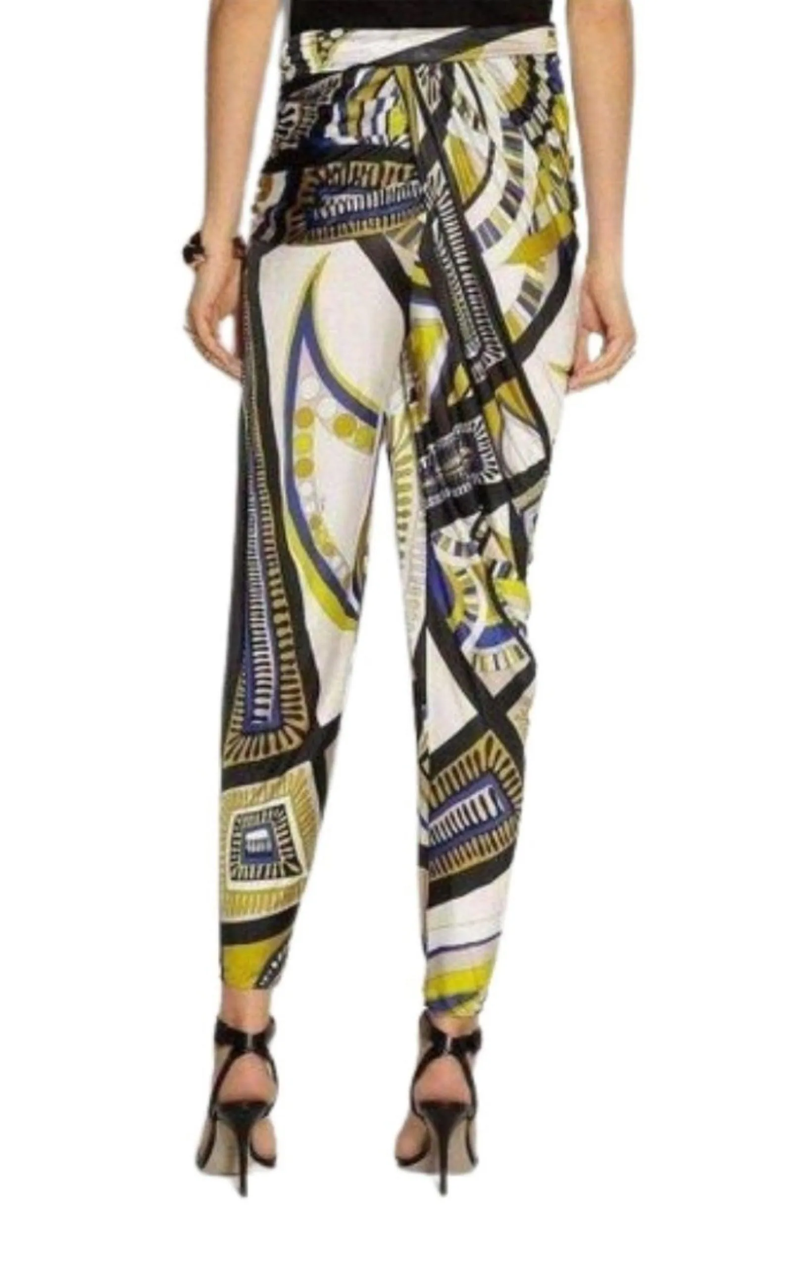 Printed Jersey Tapered Pants