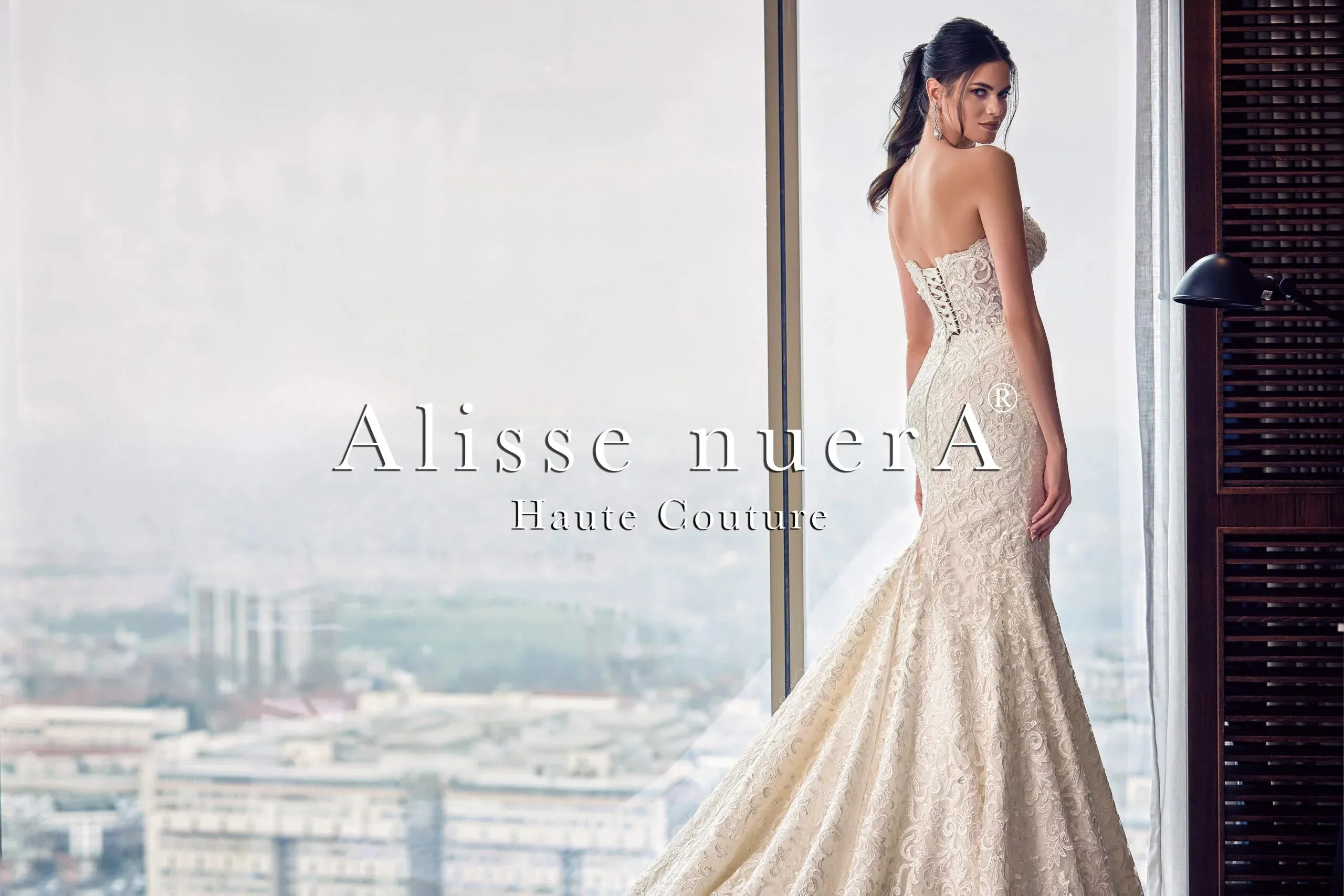 Shoulder Cape Veil Mermaid Bridal Gown Beaded with Crystal Stones